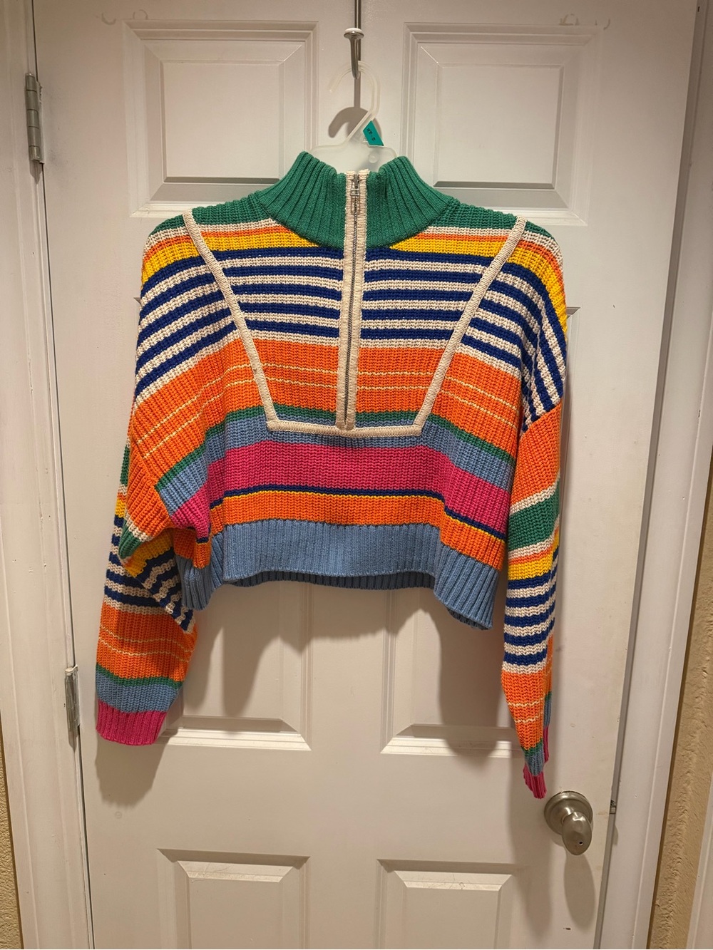 Staud Cropped Hampton Sweater Size Med